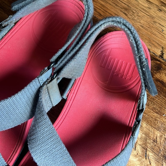 Fitflop Men’s 11 Sling Sandal Red Gray Comfort Shoe main image 6